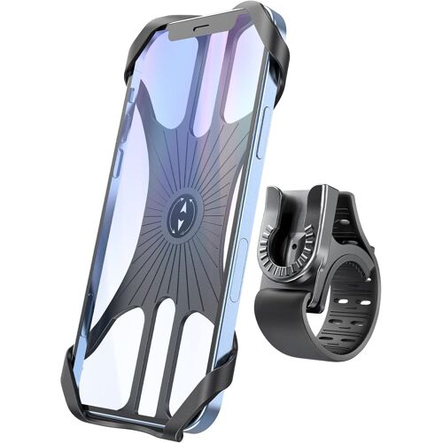 Kalanka-Support Téléphone Vélo, Universel Support Vélo Du Guidon Silicone Avec 360° Rotation, Support De Téléphone Portable Universel Pour Tous Les Smartphones, Pour Vélo De Course Moto Poussette