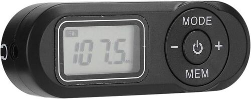 Mini radio portable, écran LCD numérique de 1,1 pouce, lecteur de musique FM numérique de poche avec fonction d'arrêt automatique, prise casque externe ¿3,5 mm, idéale pour le sport et la randonnée.