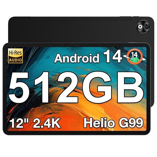 DOOGEE T40 Pro Tablette Android 14,10800mAh 20Go+512Go Noir