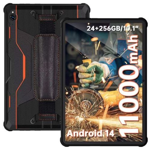 OUKITEL RT9 4G Tablette Incassable,Android 14, 11000mAh, 24Go+256GO Orange