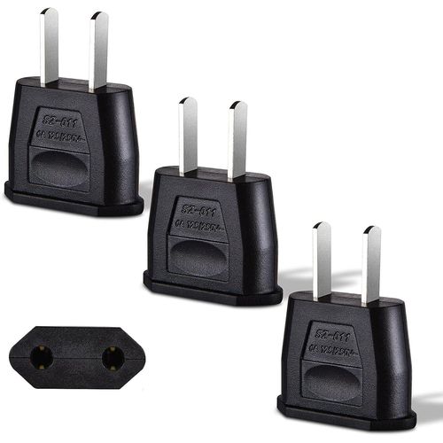 KALANKA-Adaptateur Prise USA, Adaptateur Voyage 3 X Adaptateur Prise Japon, Adaptateur Prise France vers USA, Japon Adaptateur Europe, Canada, Mexique (Noir)