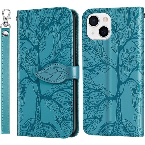 Coque Pour Iphone 11 Pro Max, Étui Portefeuille En Cuir Pu De Qualité Supérieure, Étui À Rabat Avec Support, Fermeture Magnétique, Étui De Protection Pour Iphone 15 Plus, Turquoise