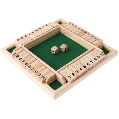 Jeu De Table En Bois De Luxe Pour 4 Joueurs, Jeu De Dés Classique, Vert