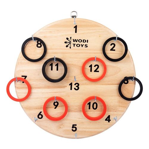 Jeu de lancer d'anneaux, jeu de palets de jardin, jeu de cerceau en bois, jeu de fléchettes sécurisé pour enfants, garçons, filles, adolescents, intérieur et extérieur