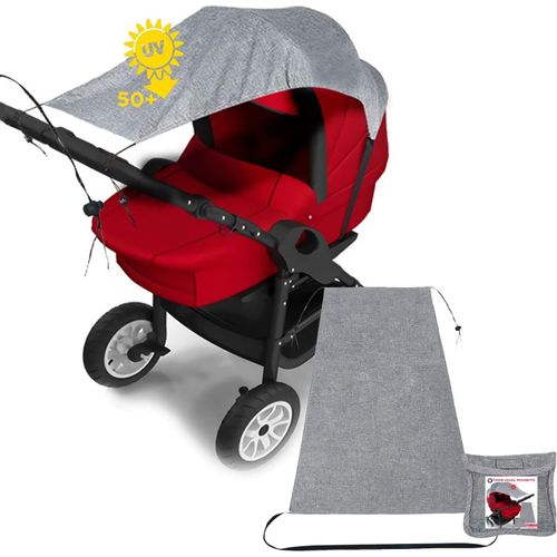 Universelle Poussette Ombre Du Soleil, 1 Poussette Parapluie, Upf50+ Anti-Uv Tissu, Réglable Parasol Pour Nacelle | Sac De Rangement Inclus (Anthracite)