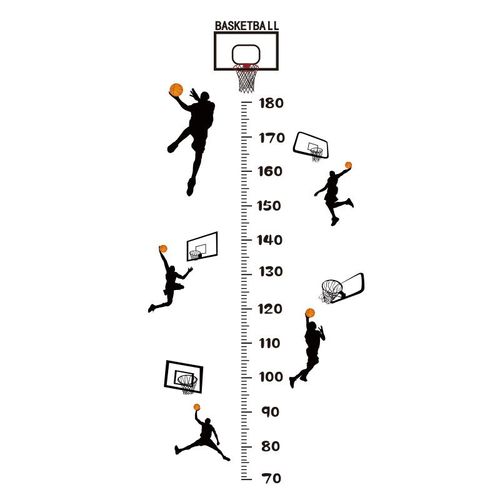 Toise De Croissance, Autocollants De Hauteur De Basket-Ball, Autocollants Muraux, Autocollants Muraux, Lettres Pour Chambre D'enfant, Bébé, Football, Mesure De La Hauteur, Pieds, Fenêtre-Football