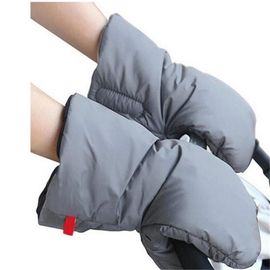 1 Paire De Gris Poussette De Bébé Gants, Chauds Poussette Gants, Extra Épais Chaud Antigel Gants Pour Les Soins Des Parents, Des Accessoires Poussette