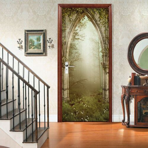 Autocollant mural décoratif pour porte (Style 14)