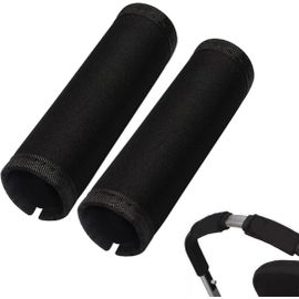 Pack De 2 Noir Poussette Poignée Couvre, Poussette Bar Protecteur Des Gants, Un Petit Poussette Guidon Protecteur De Capot À Fermeture Velcro