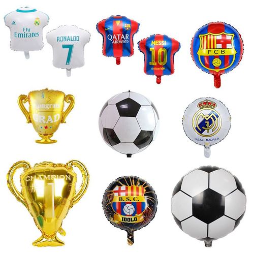 11pcs De La Coupe Du Monde De Football En Jersey De Papier D'aluminium Ballon Tee Shirt Ballon De Soccer, Ballons - Qatar 2022 De Football De Football Maillot Ballons Décorations