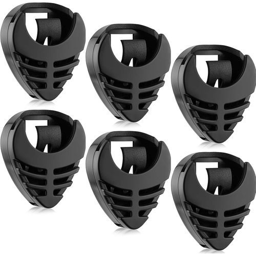 Pièces Porte-Médiator Stick-On Porte-Médiators Pour Guitare Porte-Médiator En Plastique Noir Facile À Coller Sur La Guitare Avec Accessoires Adhésifs Pour Guitare À Dos Et À Ressort