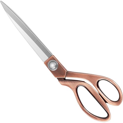 Teppd-Ciseaux De Couture Haute Performance 26cm - Ciseaux De Coupe Professionnels En Acier Inoxydable Et Cuivre Pour Tissu-Cuir Couture Artistes Étudiants Couturières