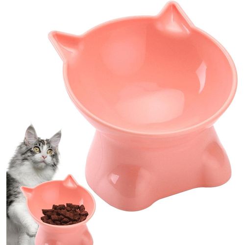 Gamelles Anti-Vomi Pour Chats D'intérieur, Bol Surélevé De Nourriture Pour Chat Inclinable À 15 Degrés | Gamelle Surélevée Peu Profonde ?Station D'alimentation Pour Animaux De Compagnie Ou