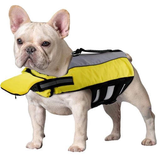 Chien Gilet De Sauvetage Chien Gilet De Natation Réglable De La Taille De L'animal De Compagnie De Gilet De Sauvetage, Gilet De Sécurité Réfléchissant Pour La Baignade - M