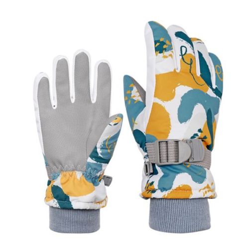 Gants De Ski Pour Garçon Fille Enfants D'hiver Gants De Neige Imperméable Coupe-Vent Bleu Et Rose De 3 Ans À 10 Ans,C