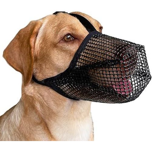 Chien Museau, Maille Douce Couverte Muselières Pour Les Petites Et Moyennes Chiens De Grande Taille, Appâts Empoisonnés Protection Museau Avec Sangles Réglables, L'empêcher De Mordre