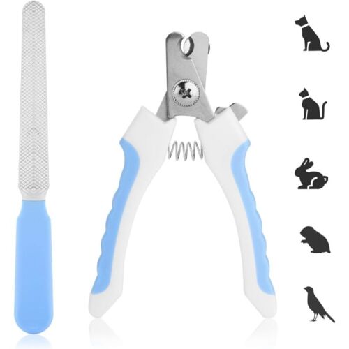 Coupe-Ongles Pour Animaux De Compagnie, Limes À Ongles Pour Chiens, Coupe-Ongles Sûr Et Professionnel, Bleu Et Blanc 
