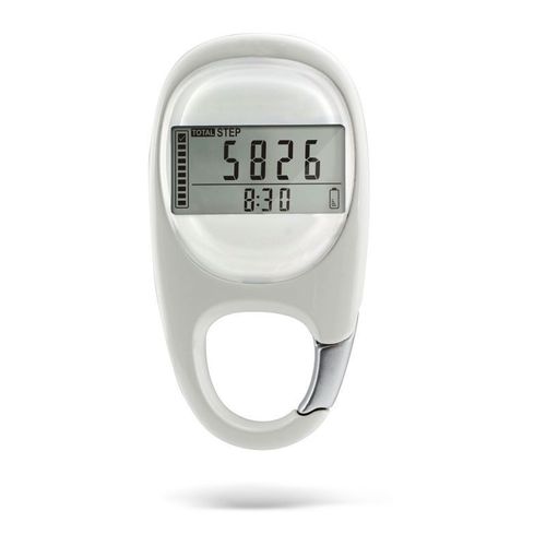 Portable Podomètre - Blanc - Version Anglaise, Multi-Fonction Compteur De Pas / Distance De Marche, Compteur De Calories Unisexe
