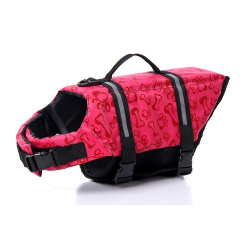 Osseuse Rouge Xs Vie De Chien Gilet De Sécurité Manteau Piscine De Flottaison Gilet De Sauvetage Avec La Poignée Pour Petit Chien Chien De Grande Taille