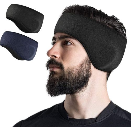 Tzf-Bandeau De Sports D'hiver Pour Femmes Et Hommes, Cache-Oreilles Bandeaux Cache-Oreilles Chaud Coupe-Vent Parfait Pour La Course À Pied Randonnée Vélo De Jogging, 2 Pièces