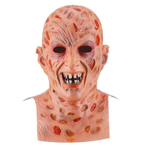 1 Pcs Masque D'halloween Un Cauchemar Sur La Rue D'orme Freddy Krueger Masque, Freddy Latex Harnais Masque D'halloween Avec Le Même Masque La Barre De Danse Cos Cosplay