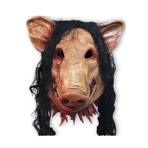 Halloween Effrayant Masque Horrible Masque De Visage De Cochon Masque De Mascarade Costume En Latex Masque Mascarade De Halloween Masque Avec Cheveux Masque De Tête De Porc