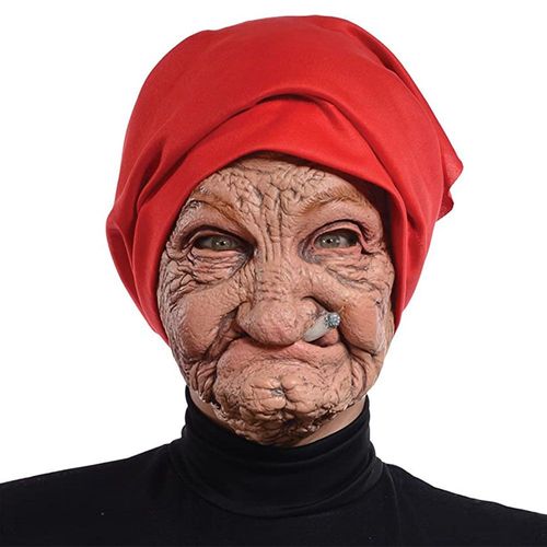 Morris Costumes De Fête D'halloween Vieille Nana Latex Masque