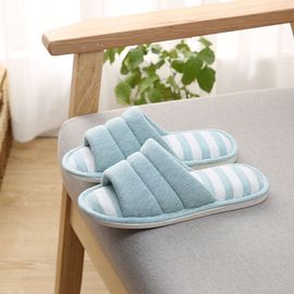 Womens Open Toe Chaussons En Coton Doux Pantoufles D'intérieur Slip-On En Mousse À Mémoire Des Pantoufles À La Maison De La Chaussure