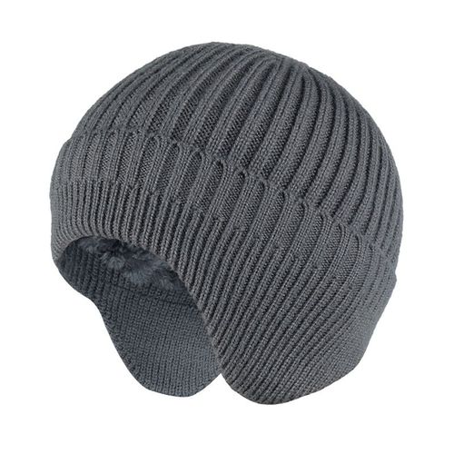 Les Femmes Du Chapeau D'hiver Pour Hommes, Chapeau, Chapeau Tricoté Avec Casque, Chaud Chapeau D'hiver, Chapeau De Ski,Gris