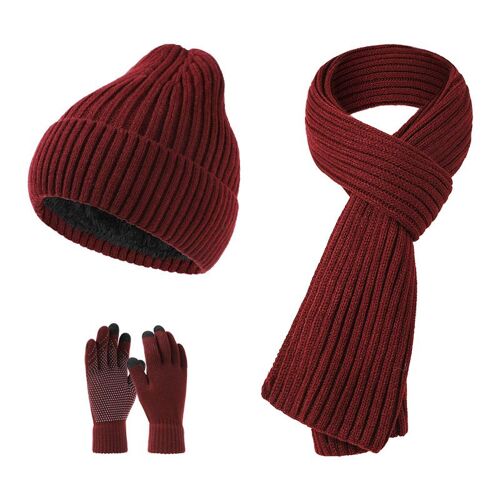 Bonnets, Echarpes, Gants, Bonnets Tricotés Et Velours Trois Pièces, Bonnets Chauds rad