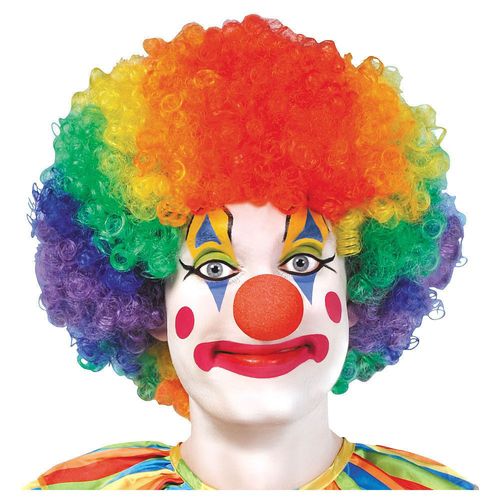 Court Clown Disco Party Perruques Colorées Afro Perruque Hippie Fans De Football Perruques De Costume De Halloween Cosplay Perruque Postiches Pour Hommes Et Femmes 1pc (Enfant)