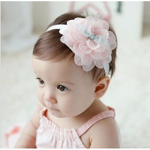 Bébé Les Filles De La Dentelle Fleur Bandeaux De Baptême Ange Habiller Les Tout-Petits Cheveux Du Nouveau-Né Chapellerie Pack De 2 (Rose)