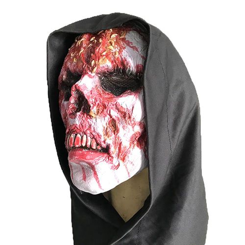 Masque D'halloween Costumé Horreur Démon Zombie, Halloween, Horreur Des Masques De Carnaval Barre Parti Diable Effrayant Hottes De Crâne Saignements Zombies Masques En Latex