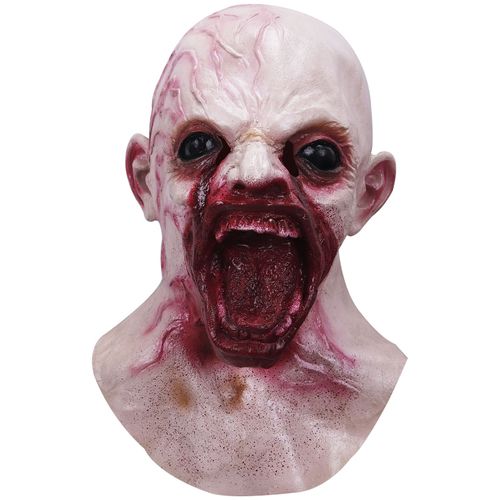 Masque D'halloween, Monstre Effrayant Halloween Costume Party Masque D'horreur Démon Zombie, Halloween Zombie Masque Harnais Horreur Latex Ouvrir La Bouche Sanglante Masque De Vampire
