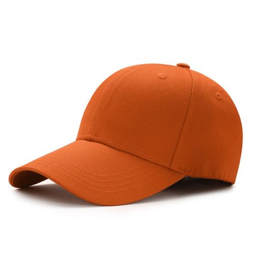 1 Pcs Orange En Plein Air Pour Adultes Casquette De Baseball, En Pur Coton Casquette À Visière