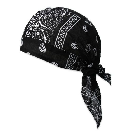 Séchage Rapide De Coton Chapeau De Pirate, De Plein Air, Randonnée À Vélo Imprimé Turban Noir