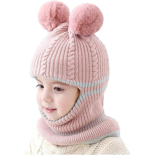 Chapeau D'hiver Pour Enfant Avec Écharpe Et Oreilles - Ensemble Doux Et Chaud Pour Bébé Garçon Et Fille, Idéal Pour Noël Et Activités Enneigées (48-52 Cm, 0.11 Kg)