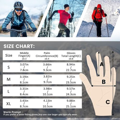 De L'hiver Au Chaud De L'écran Tactile Hommes Femmes Thermique En Daim Doublure En Molleton Anti-Dérapant Hiver, Les Moufles Pour Les Sports De Plein Air De La Conduite À Vélo De Randonnée