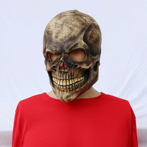 1pcs Masque D'halloween Cosplay Crâne Tête En Latex Tête Bizarre