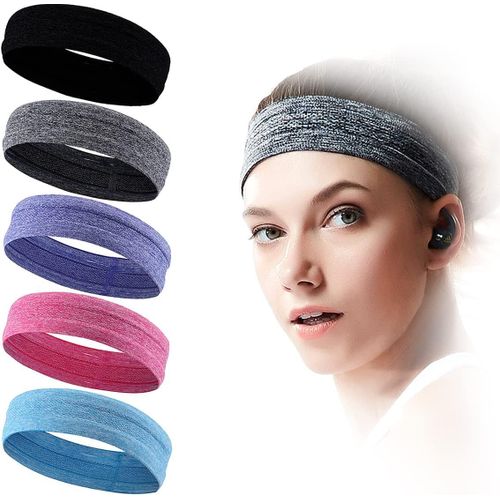 Few-Bandeaux De Fitness Femme, Bandeau De Sport Pour Femmes Et Hommes, 5 Pièces Bandeau De Transpiration Pour Hommes Et Femmes, Bandeaux Absorbant La Transpiration