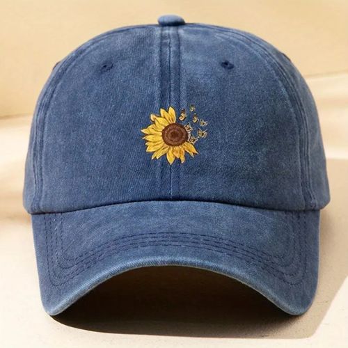Rétro Drapeau Arc En Ciel Denim Cap, Photo Couleur, Taille Unique