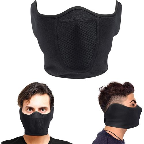 Cache-Coup Double Couche Thermique Unisexe Hiver, Running, Moto - Polaire Élastique Microfibre, Ajustable, Résistant Au Vent Et Respirant, Cagoule Universelle Outdoor