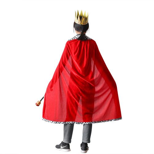 ¿130 Cm¿Roi Du Cap Costume De Scène Pour Halloween, Noël, Soirée Costumée Accessoire Robe Noire
