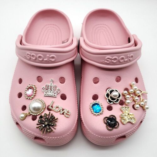 Breloques De Chaussures,11pcs Bijoux De Luxe, Décorations De Chaussures, Breloques De Chaussures Scintillantes Pour Sabots Pour Femmes, Cadeau De Fête Pour Filles