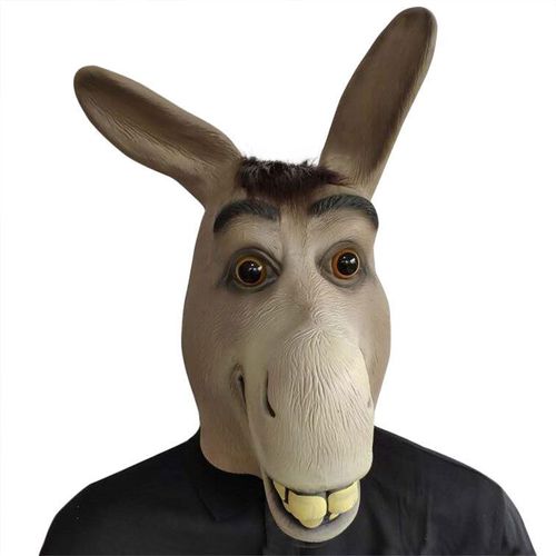 Shrek, L'âne Masque D'halloween Nouveauté De Luxe De Partie De Costume De Cosplay Animal De Latex De La Tête Des Adultes Mauvaise Bouche De L'âne Des Animaux Masque Grosse Bouche D