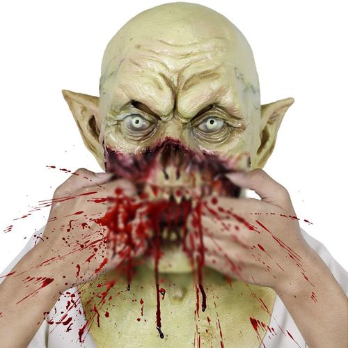 Vampire Effrayant Masque De Monstre D'horreur Masque De Partie De Costume De Halloween Masque De Démon Cosplay Prop Zombie Pourri Bouche Étranger Effrayant Masque