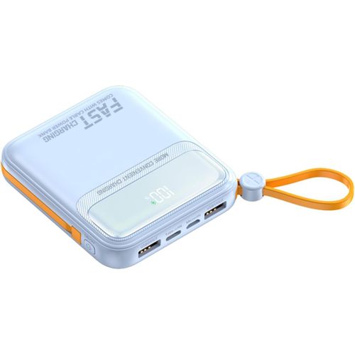 10000mah Power Bank With Cable, 22.5w Small But Powerful Power Bank With Led Indicator, Usb C Portable Charger, 5 Outputs, Mobile Phone External Batteries For Iphone 14/15/13/12, Ipad