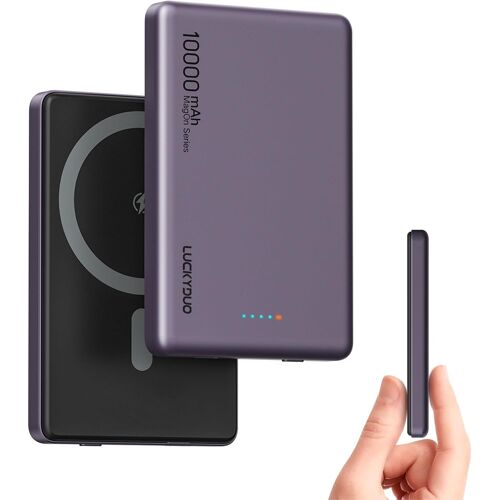 Mag-Safe Power Bank 10000 Mah, 0.47 Inch Ultra Thin Magnetic Wireless External Battery For Magsafe Portable Charger, Pd 20w Usb-C Fast Charge For Iphone Series 15/14/13/12