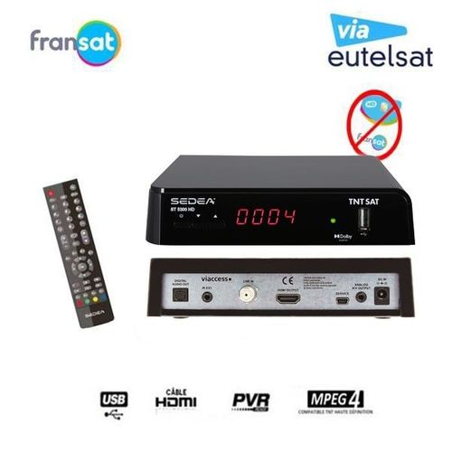 Sedea Récepteur Satellite Fransat – Sf 5300 Hd (eutelsat 5° Ouest) (vendu Sans Carte)