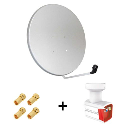 REDLINE Universal Twin LNB 0,1 dB WL-2 pour une alimentation simultanée du signal jusqu'à 2 utilisateurs indépendants